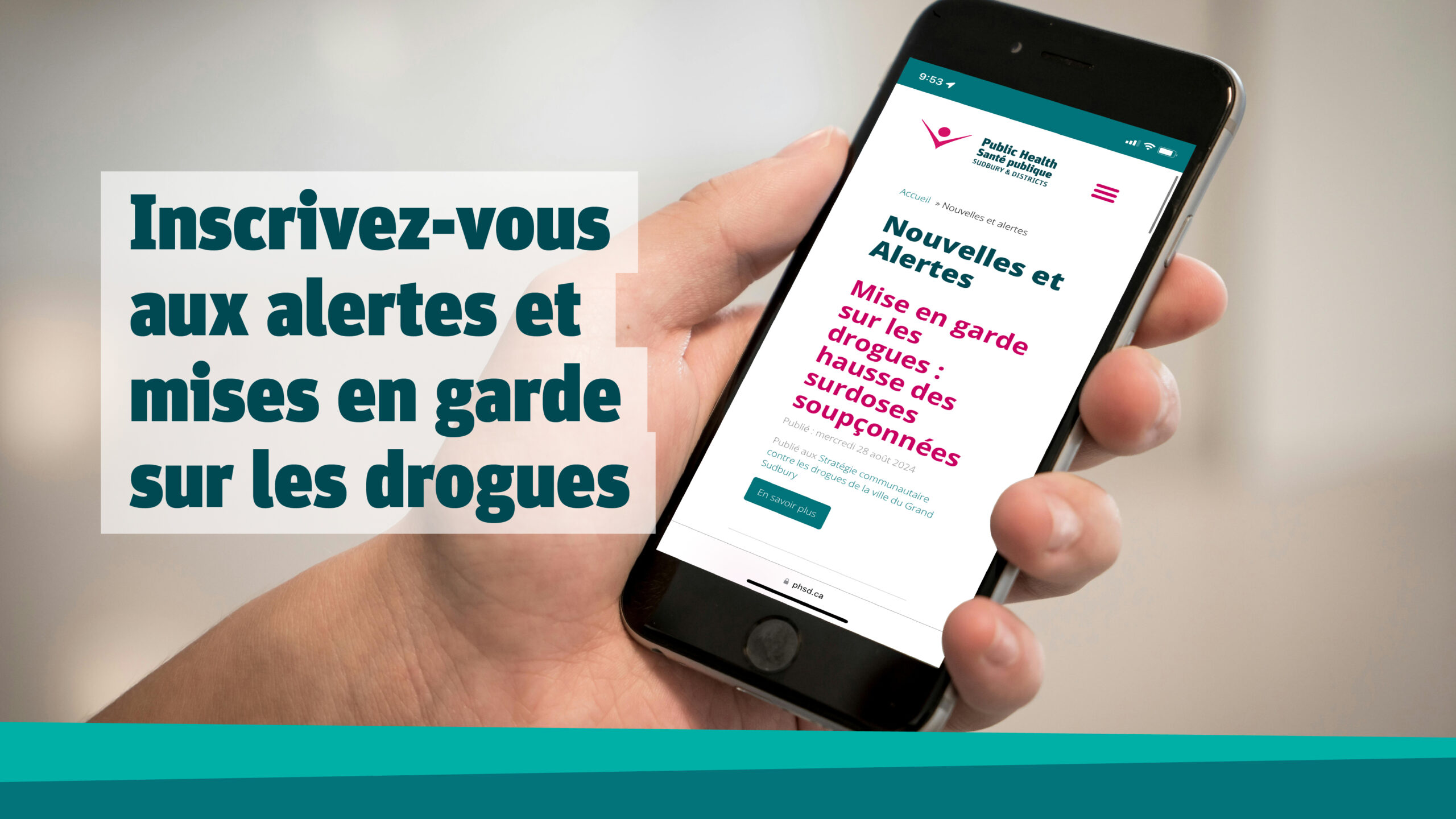 Inscrivez-vous aux alertes et mises en garde sur les drogues