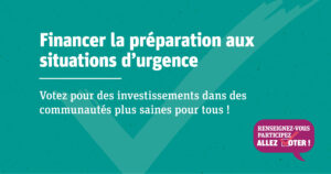 Financer la préparation aux situations d’urgence. 